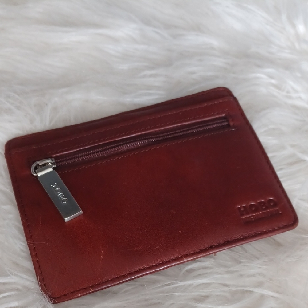 HOBO brown Leather Card Holder